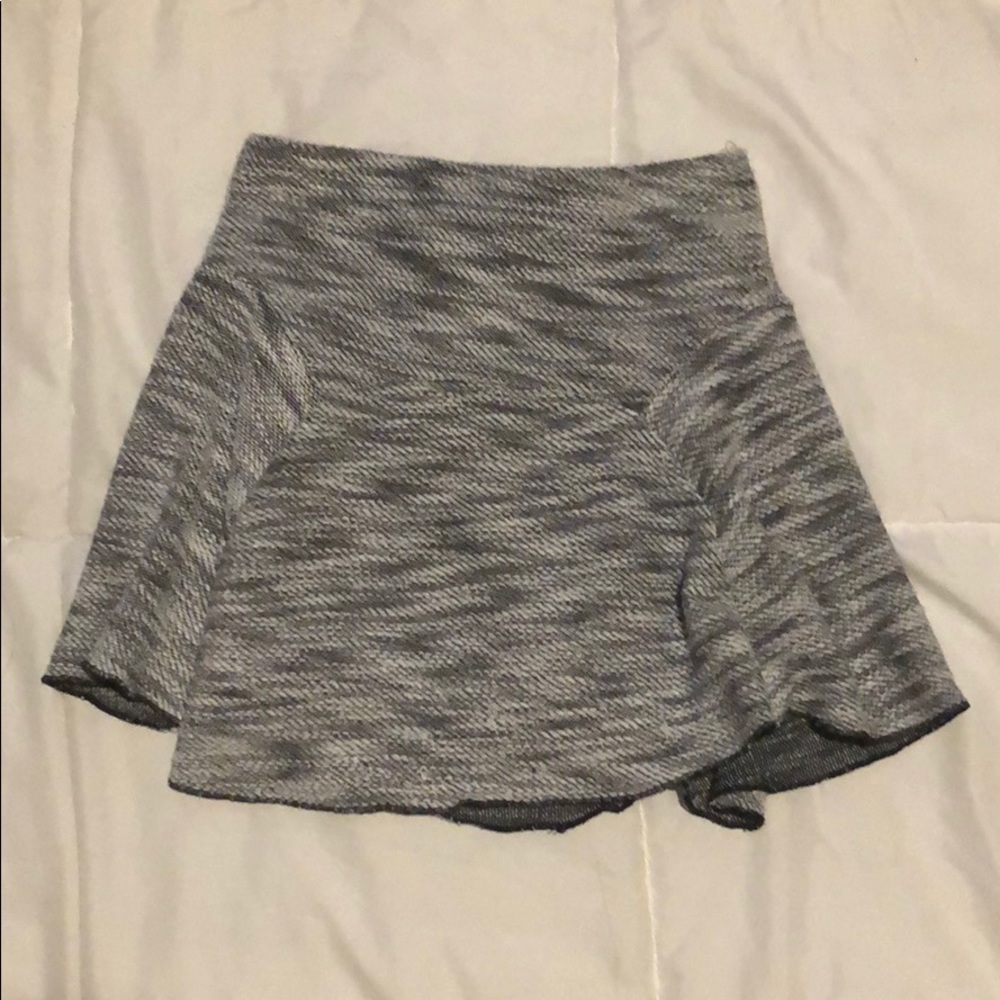 grey and white skirt
